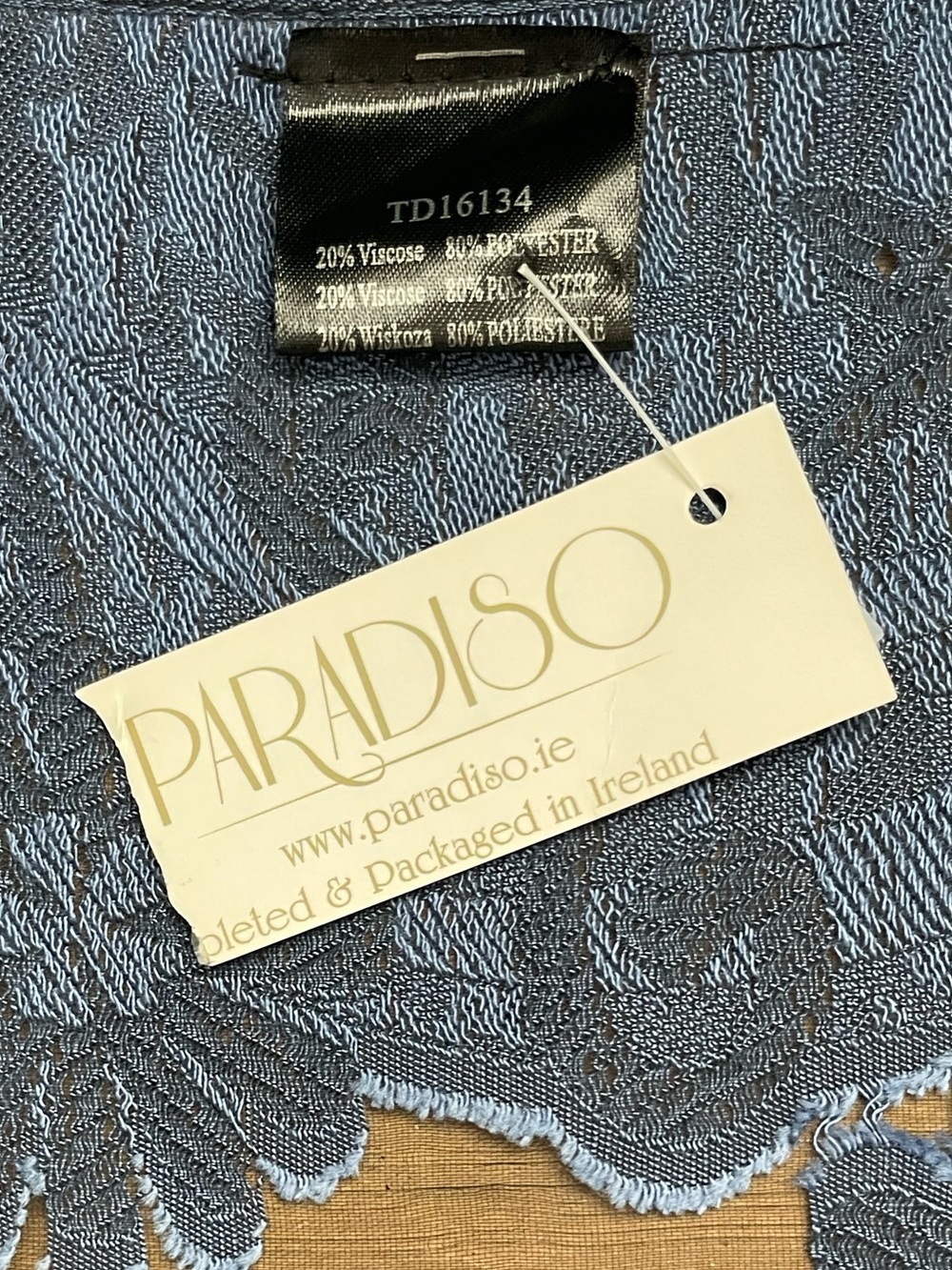 Paradiso Floral Sheer Scarf Wrap Shawl Embroidered Mesh Festival Boho Scarf - Picture 5 of 7